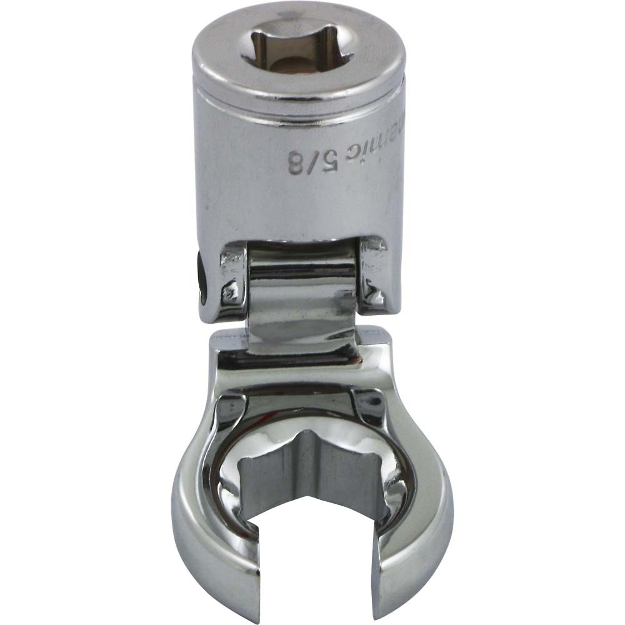 Dynamic Tools 3/8" Drive SAE 5/8" Flex Head, Crow Foot Flare Nut Socket, Chrome Finish